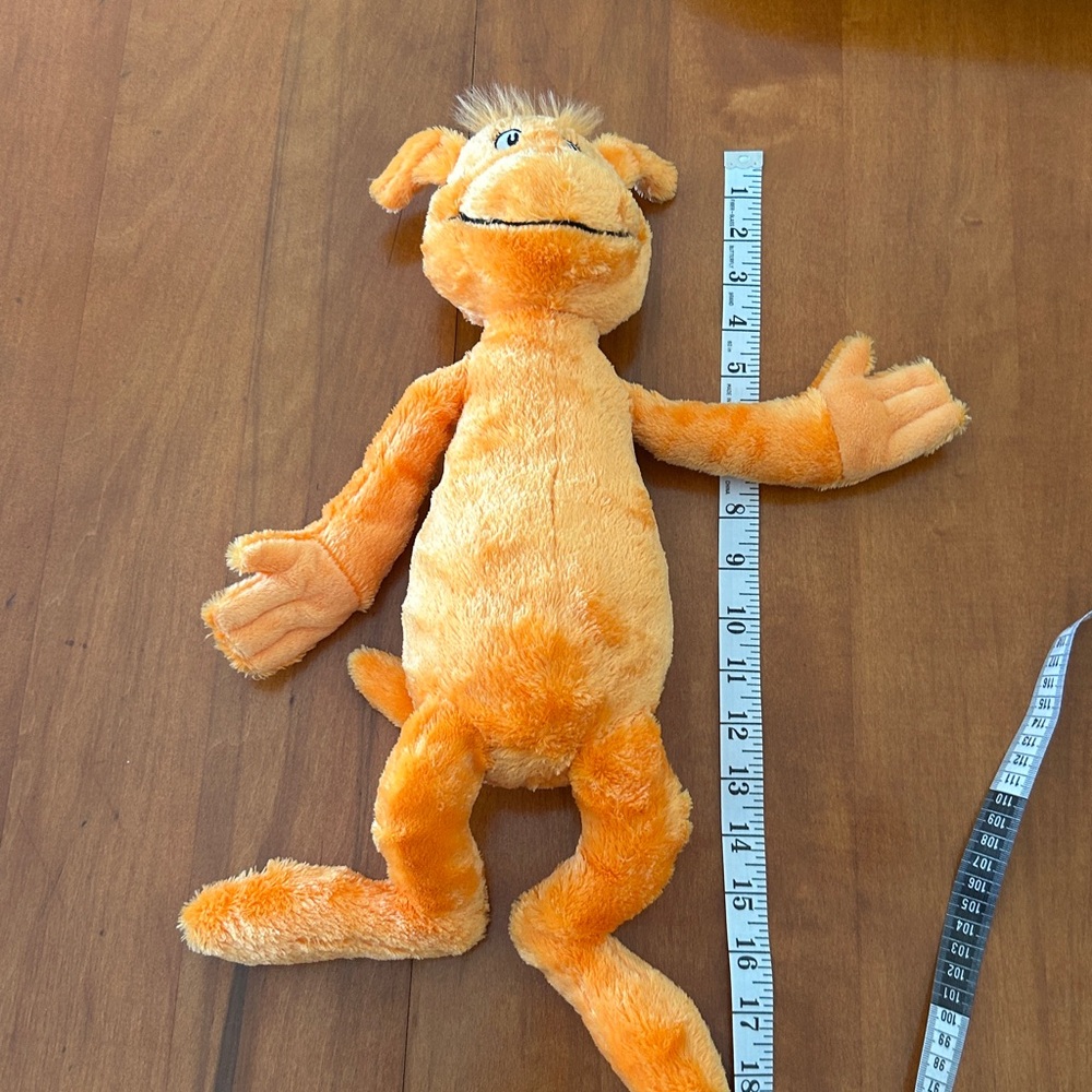 Dr. Seuss Orange Plush Character from Dr Seuss The Foot Book - Picture 3 of 5
